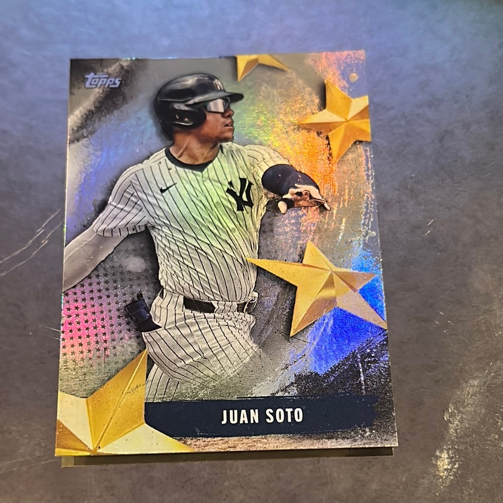 Topps Baseball Card with Gold and Blue Accents